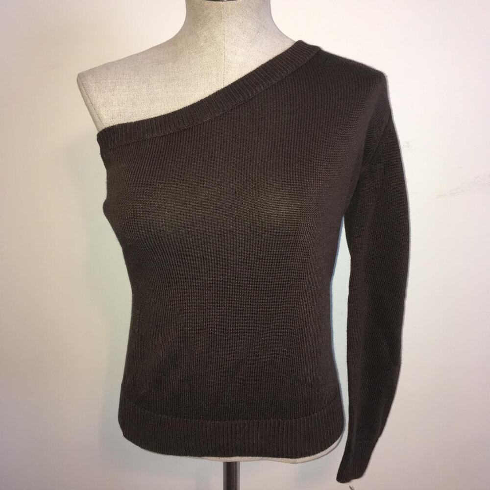 Michael Kors Brown One Shoulder Sweater S